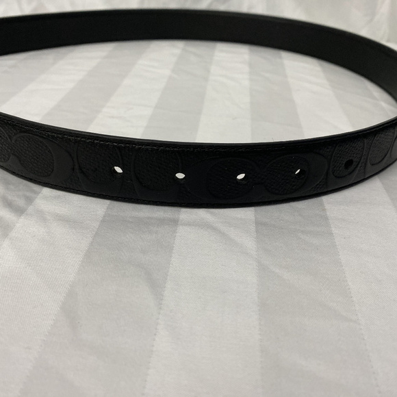 NWT Black Coach Belt Signature Leather - Picture 2 of 7